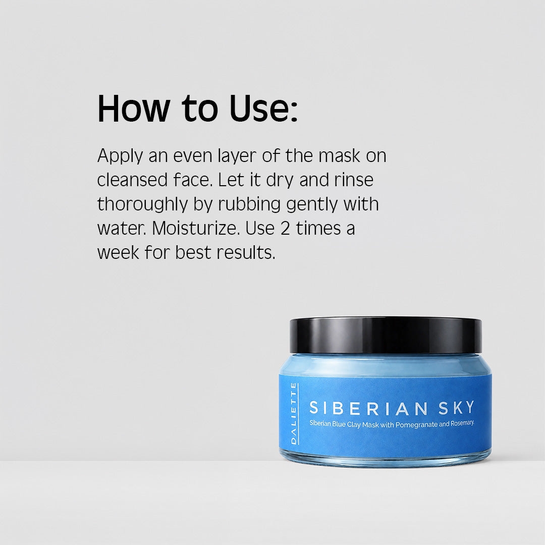 Siberian Sky Face Mask with Blue Tansy
