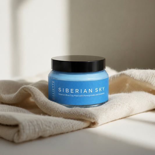 Siberian Sky Face Mask with Blue Tansy