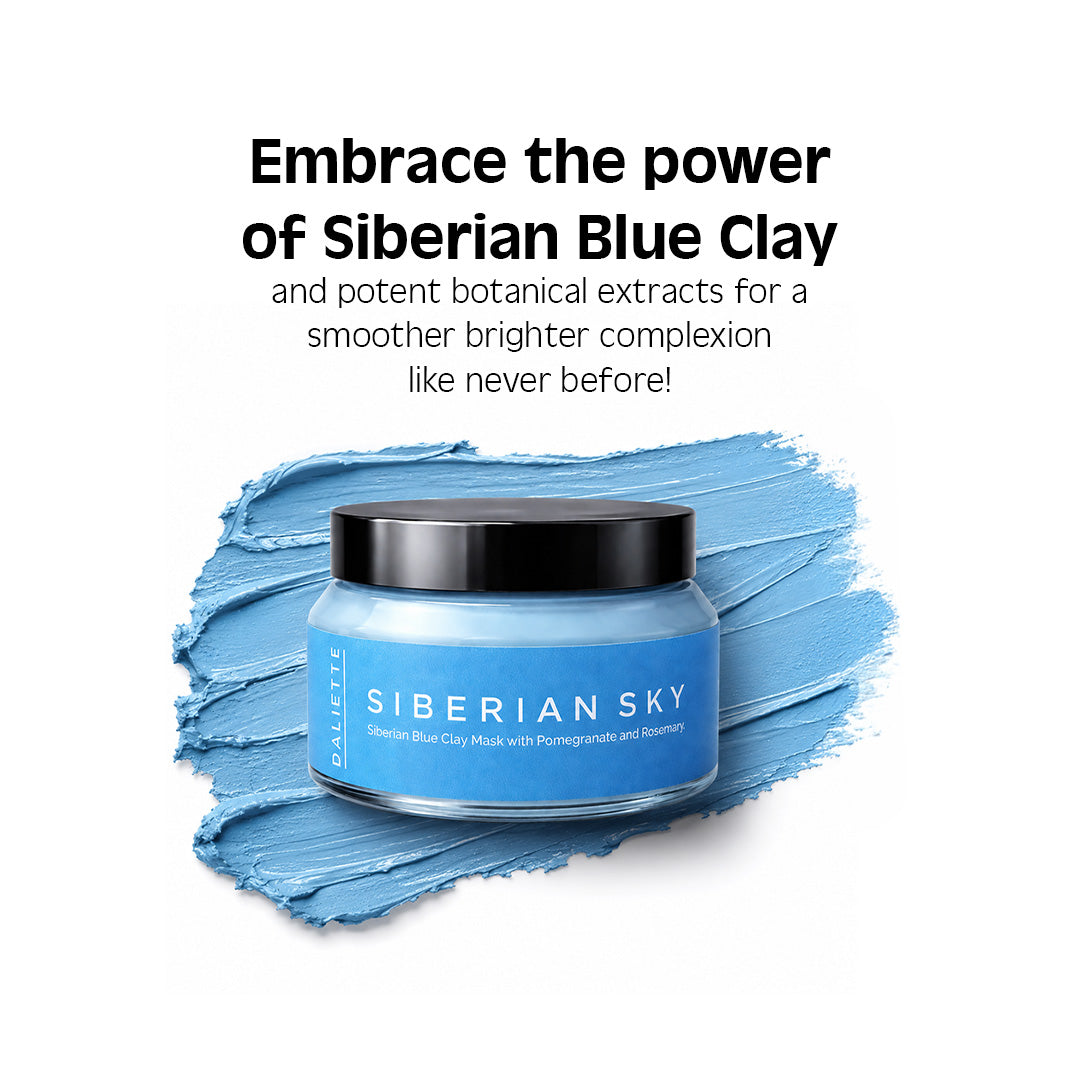 Siberian Sky Face Mask with Blue Tansy