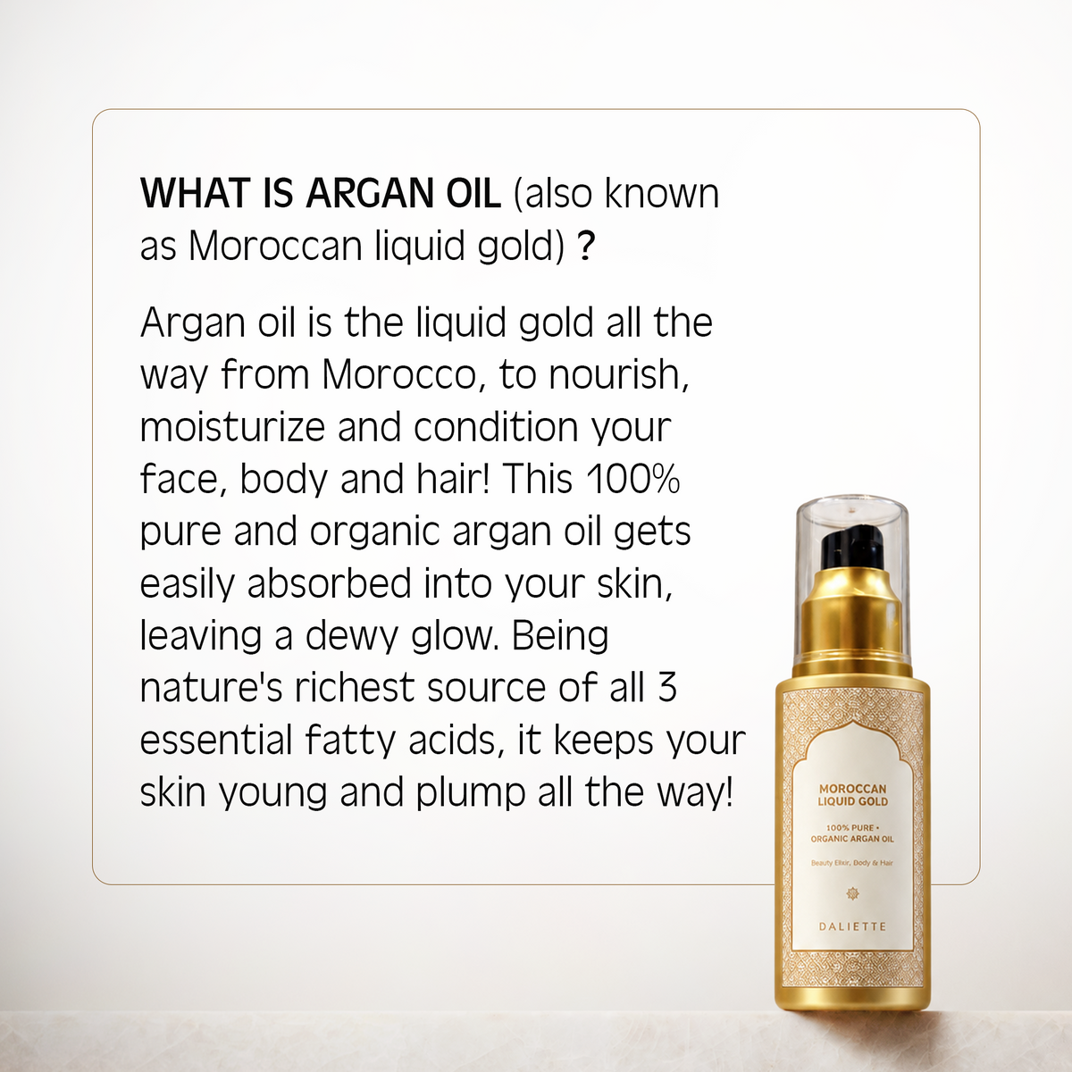 Moroccan Liquid Gold | Organic Argan Oil