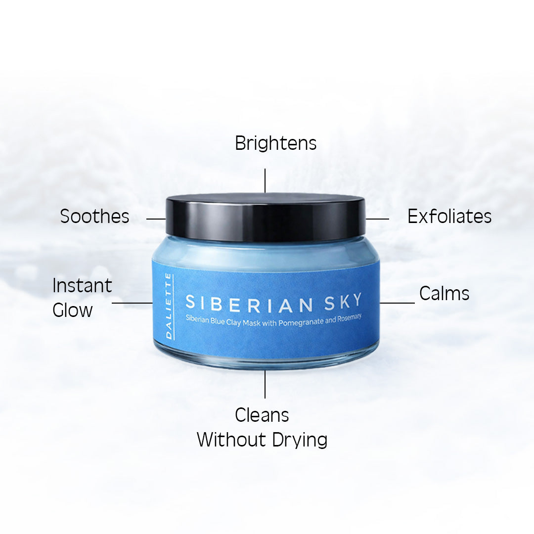 Siberian Sky Face Mask with Blue Tansy
