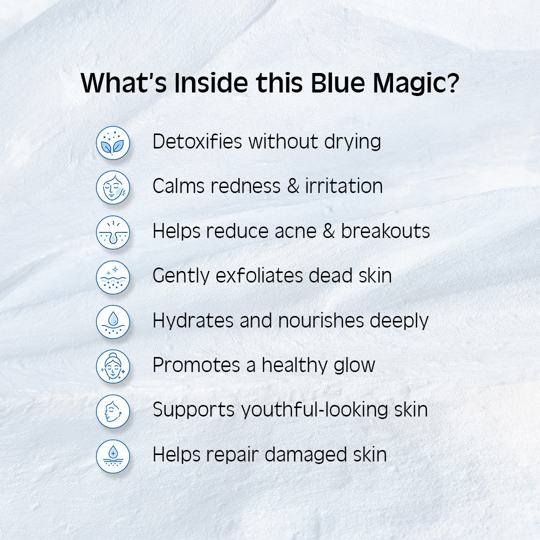 Siberian Sky Face Mask with Blue Tansy